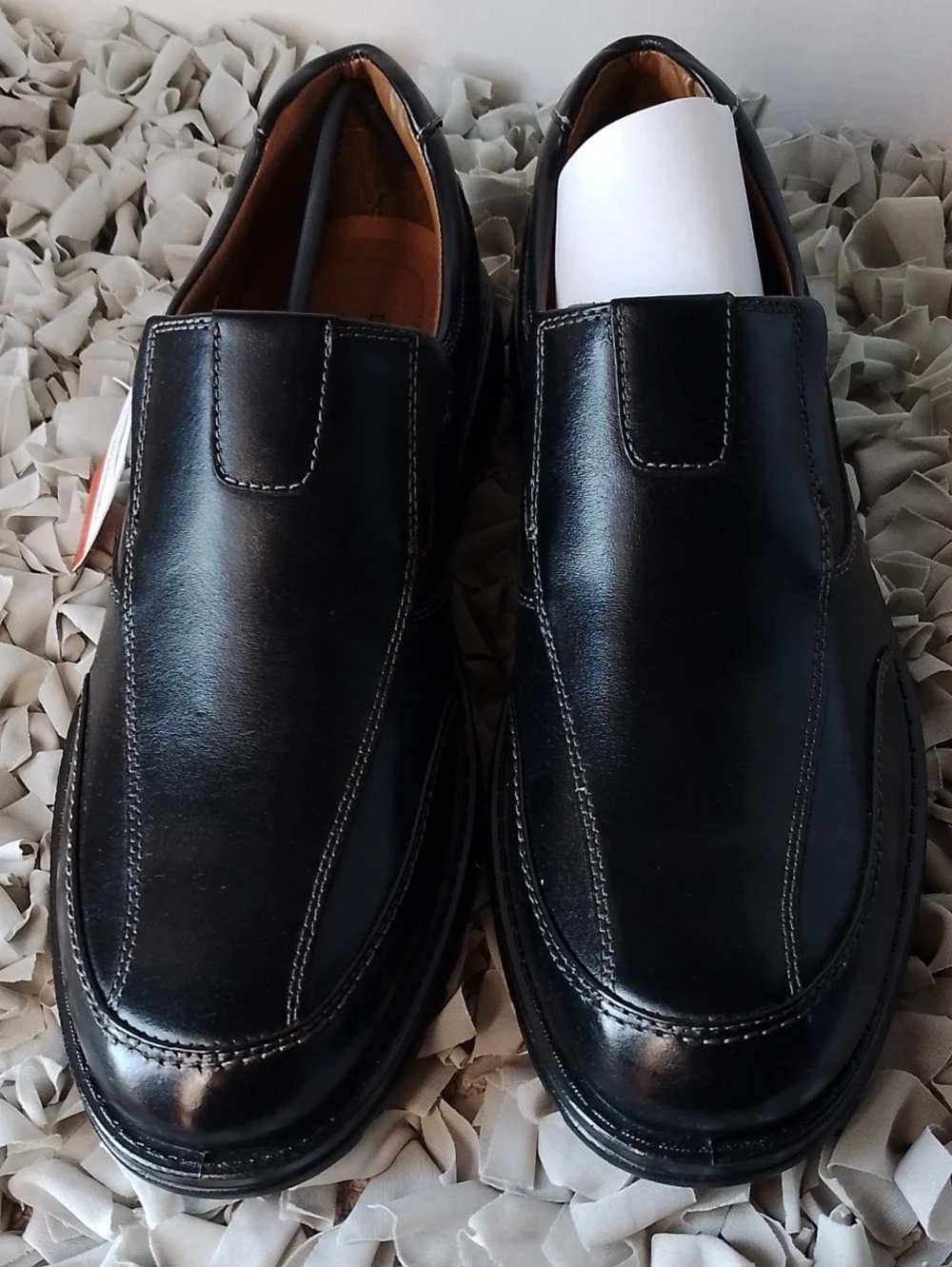 Dockers Black Men's Slip-On Leather Loafers